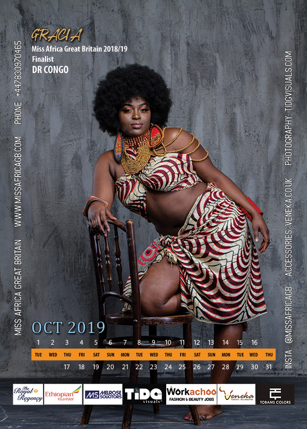 MISS AFRICA GB 2019 CALENDAR