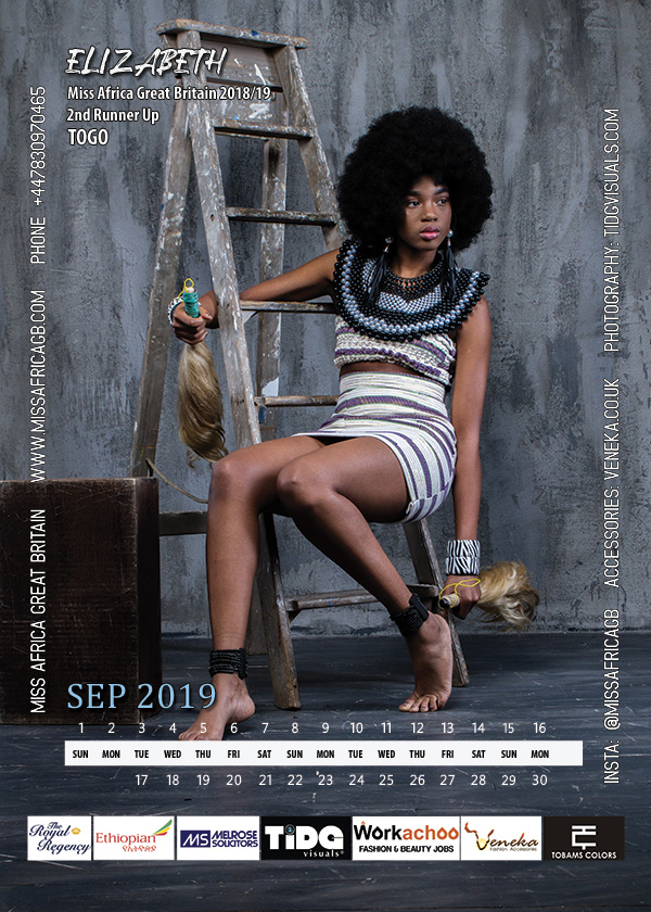 MISS AFRICA GB 2019 CALENDAR